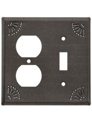 Pierced Country Tin Toggle/Duplex Combo Plate in Country Tin.